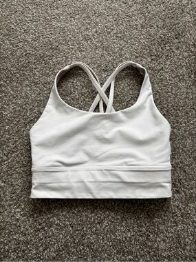 Lululemon longline energy bra sports bra size 4 white